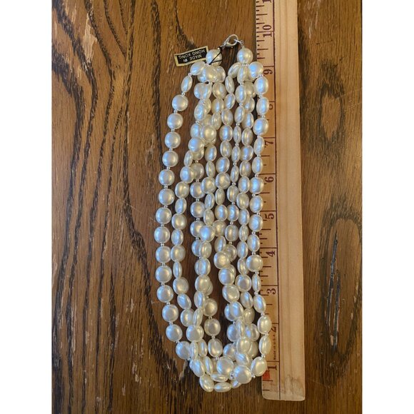 Vintage Multi-Strand Lucite Beaded Necklace Made In Hong Kong - Picture 3 of 3